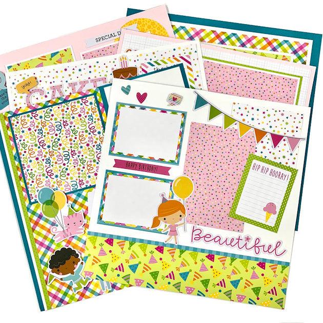 12x12 Birthday Girl Layout Instructions ONLY