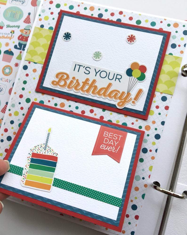 Birthday Wishes Scrapbook Album Instructions – Artsy Albums