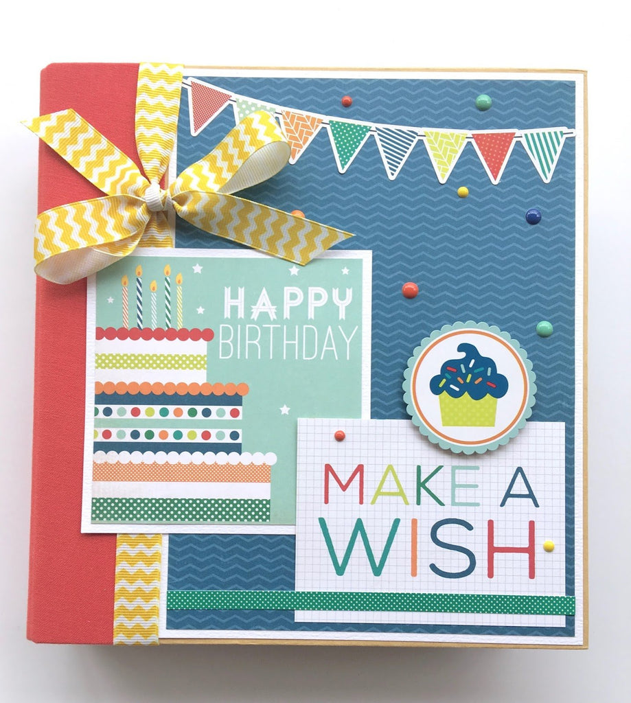 Birthday Wishes (Blue) Scrapbook Instructions ONLY