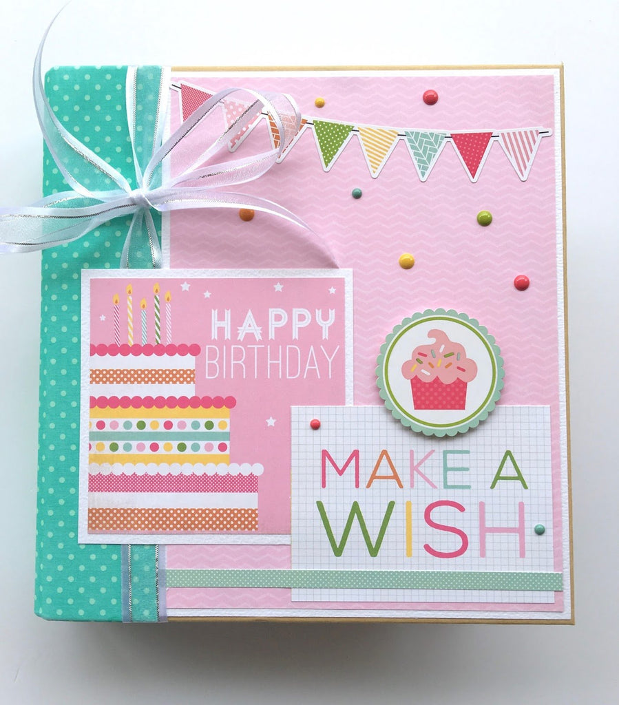 Birthday Wishes (Pink) Scrapbook Instructions ONLY