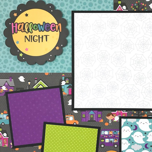 Halloween Booville Scrapbook Layout Page