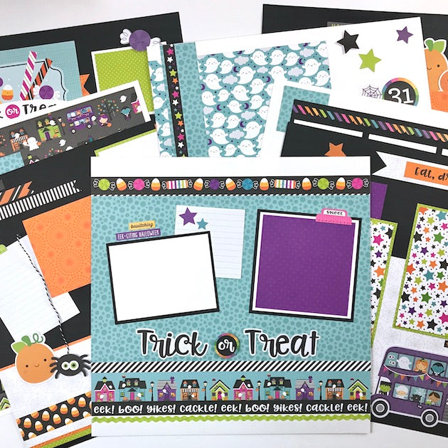 Halloween Booville Scrapbook Layout Pages