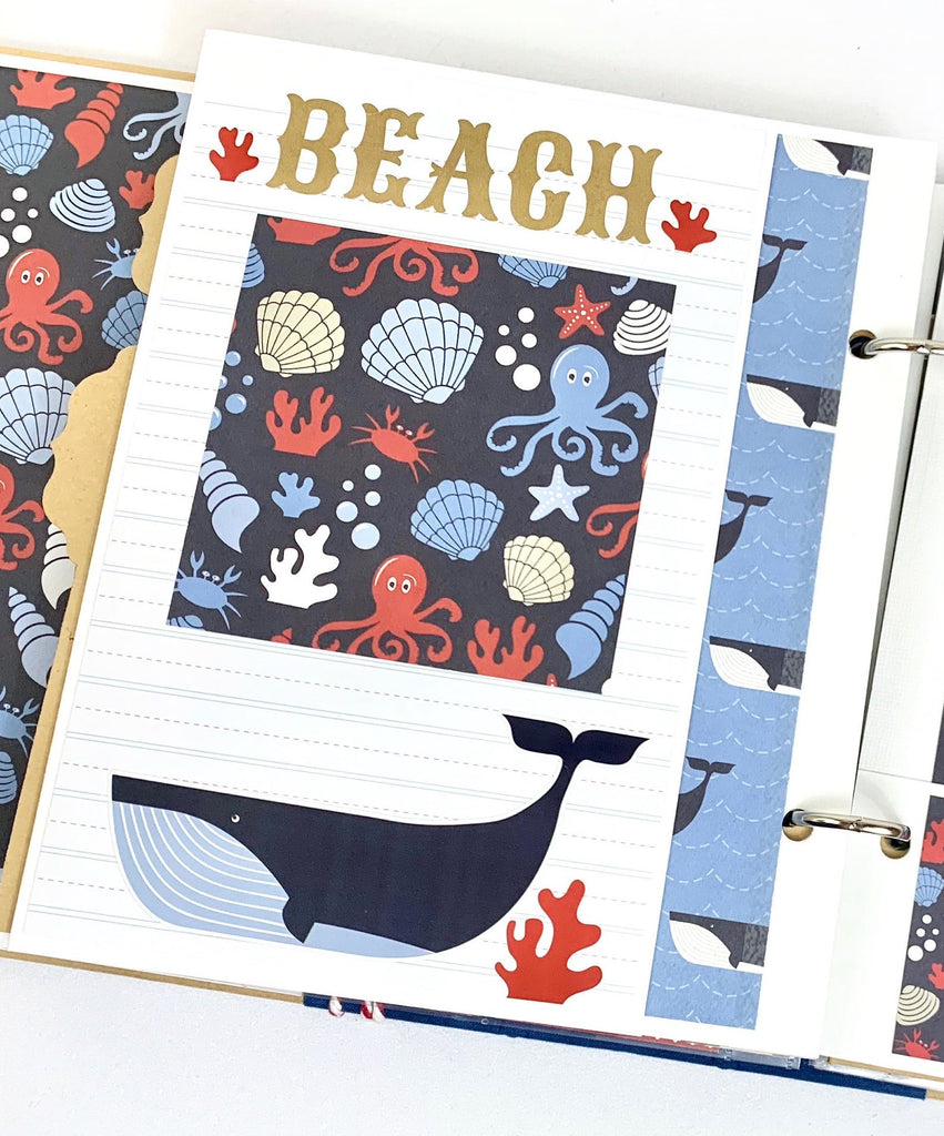 By the Sea Nautical Scrapbook Instructions ONLY