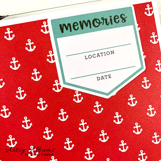 Cruise Scrapbook Album page with anchors, and a cute journaling spot