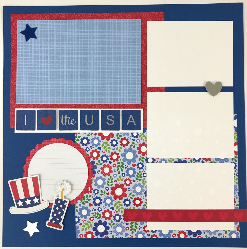 12x12 July 4th Layout Instructions ONLY