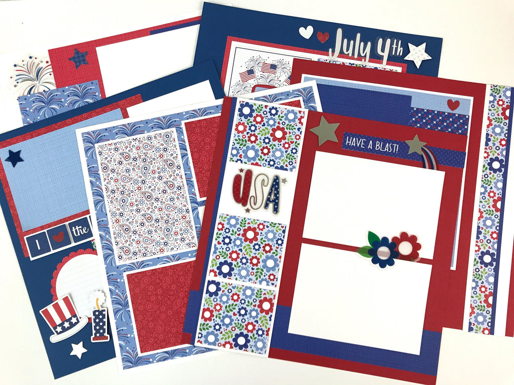 12x12 July 4th Layout Instructions, Digital Download