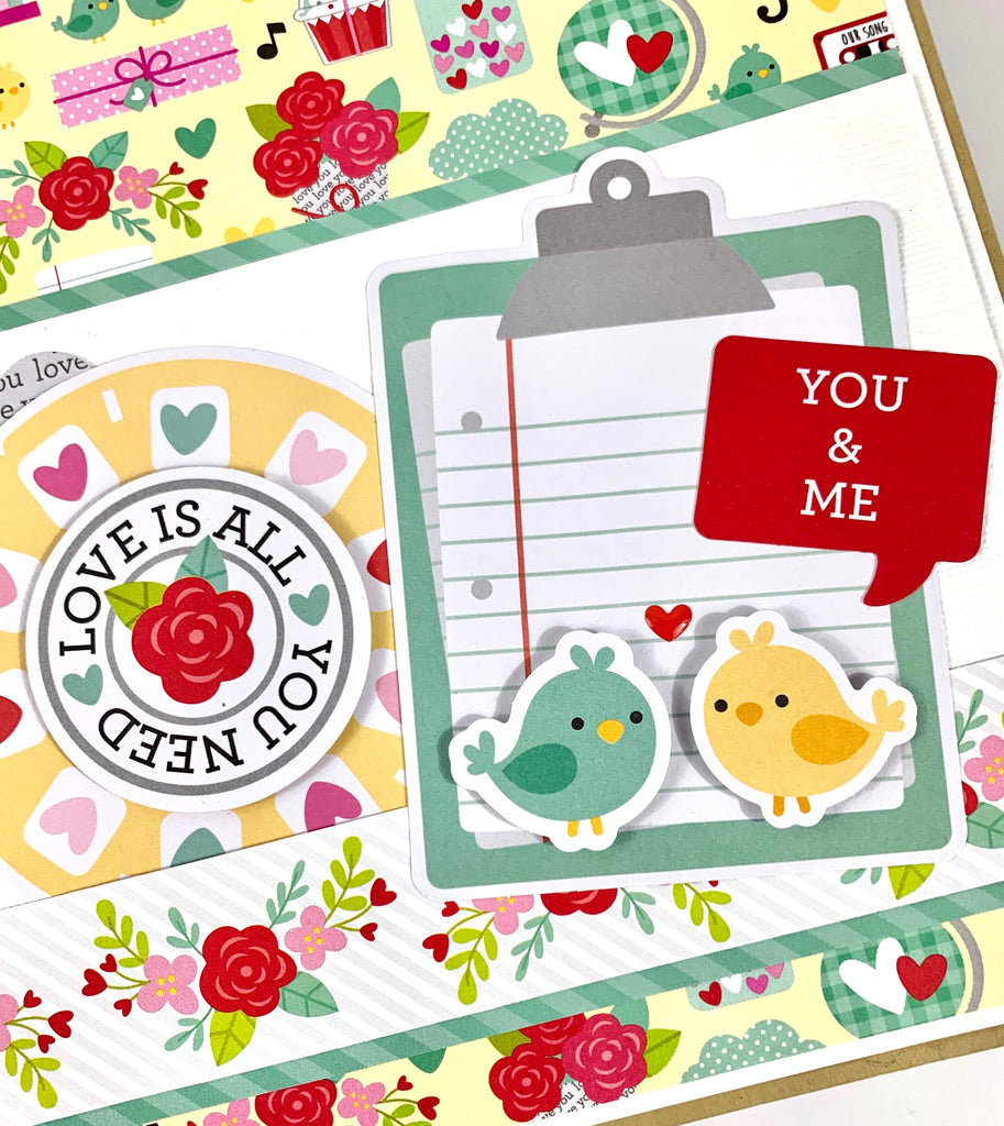 You & Me Love Notes Scrapbook Instructions ONLY