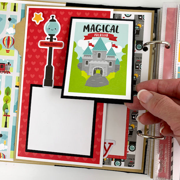 Disney themed Scrapbook Page with Castle & folding card