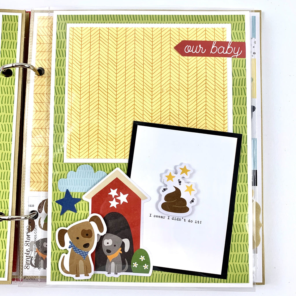 Woof Dog Scrapbook Instructions ONLY