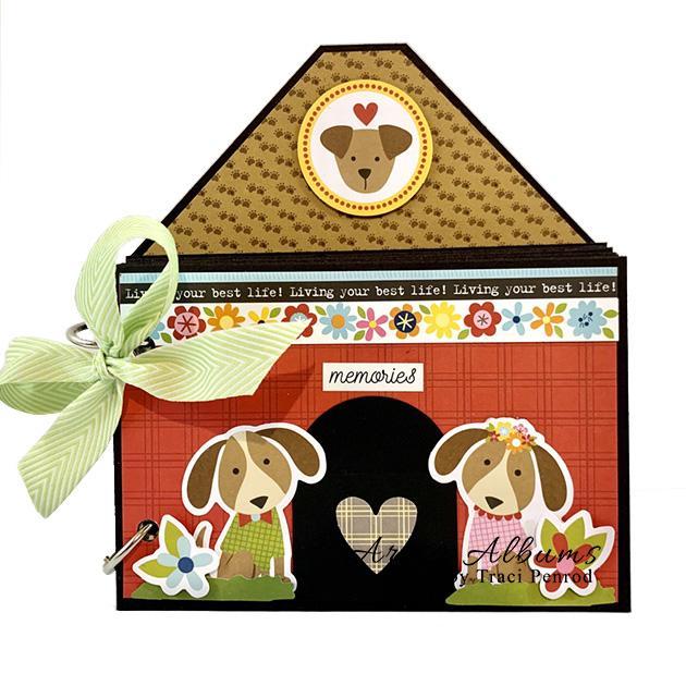Dog House Shaped Scrapbook Instructions ONLY