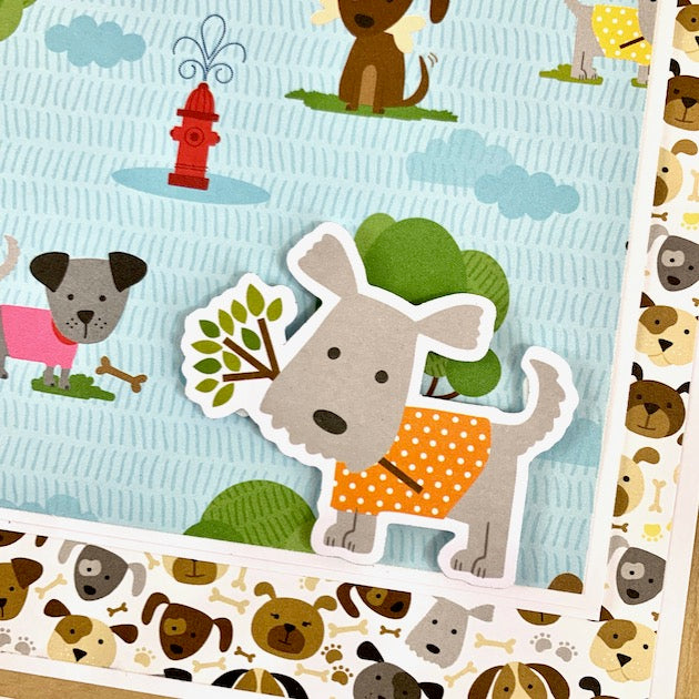 Easily Distracted By Dogs Scrapbook Album page