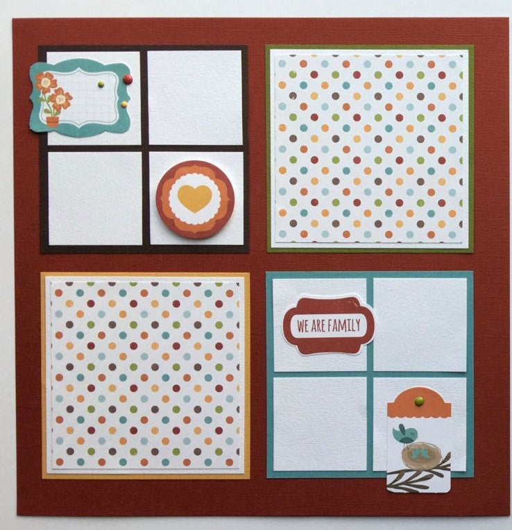 12x12 I Love Family Layouts Instructions ONLY
