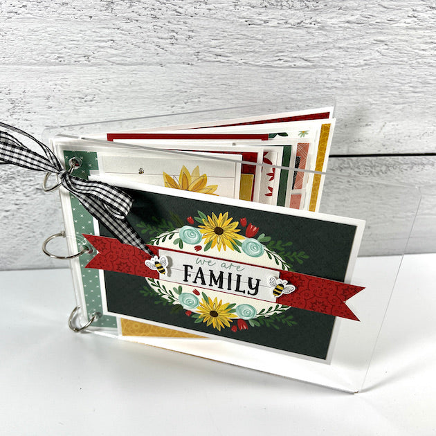 We Are Family Acrylic Scrapbook Album for pictures of family, friends, & home