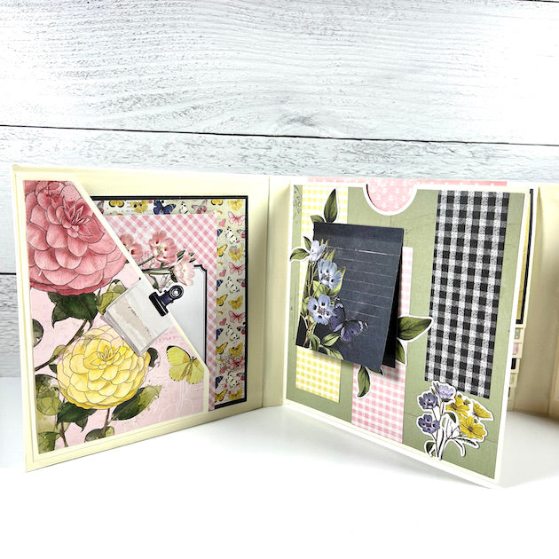 Make the Most of Today Friend & Family Scrapbook Album with pockets, flowers, & journaling cards