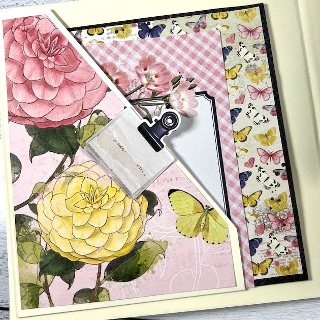 Make the Most of Today Friend & Family Scrapbook Album with flowers, butterflies, & a pocket