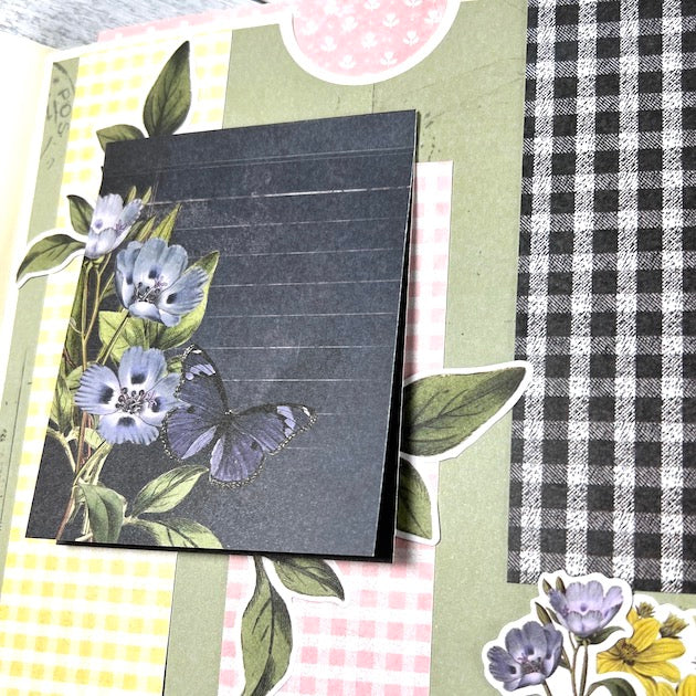 Make the Most of Today Friend & Family Scrapbook Album with flowers & a folding journaling card
