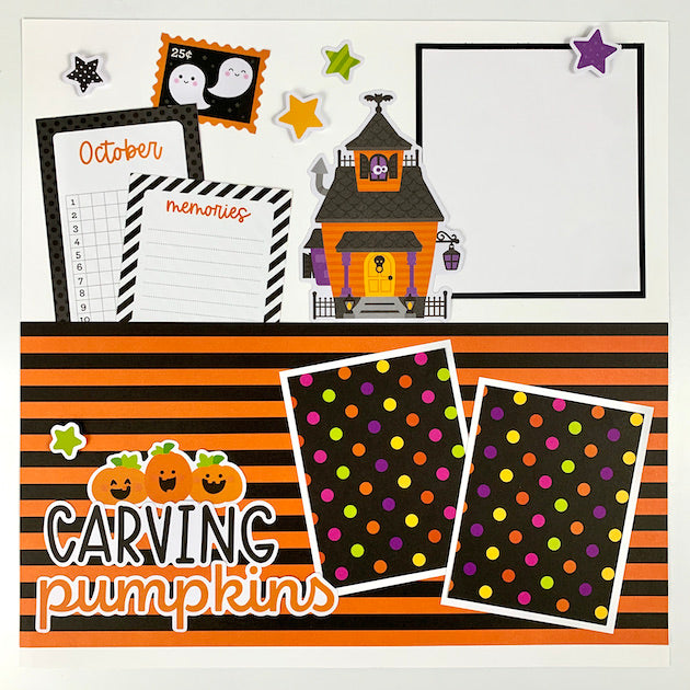 12x12 Fab-BOO-lous Halloween Layout Instructions ONLY