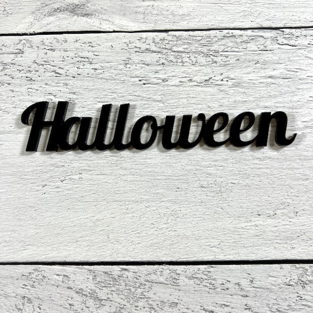Acrylic halloween title in black by Artsy Albums