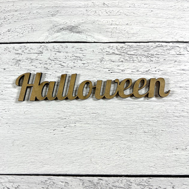 Acrylic black halloween title for crafts