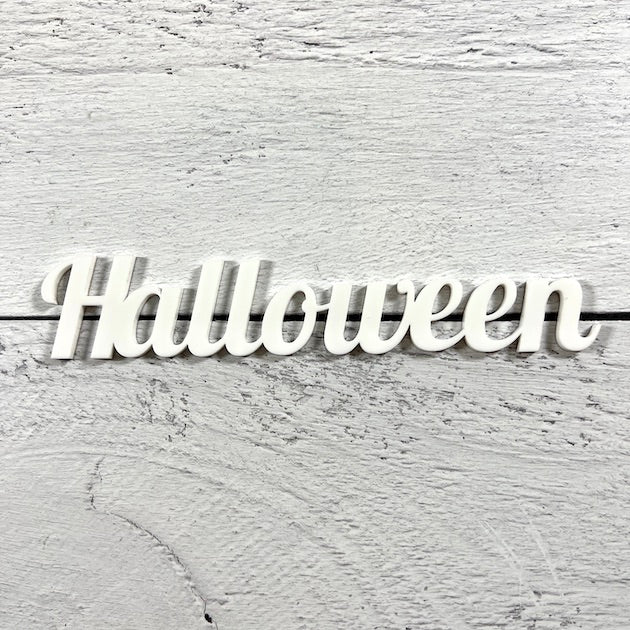 Acrylic halloween title in white by Artsy Albums