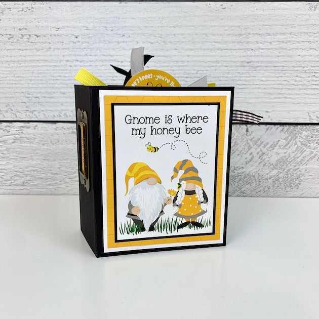 Honey Bee Scrapbook Album with Gnomes