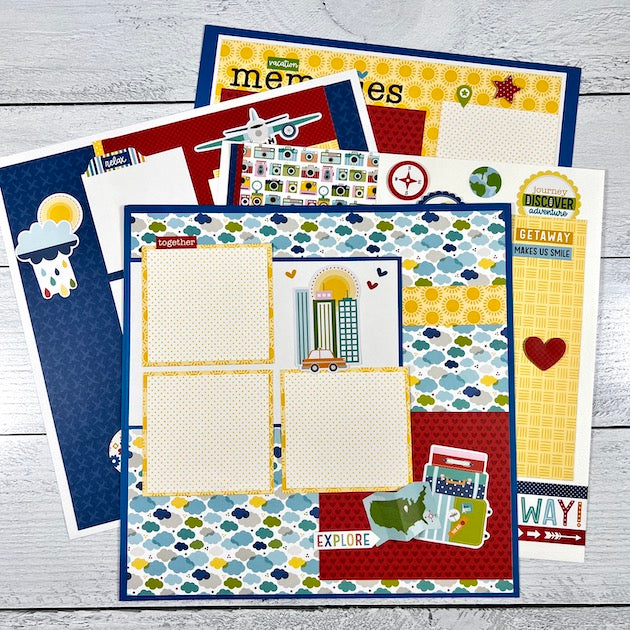 12x12 Traveling Scrapbook Layout Instructions ONLY