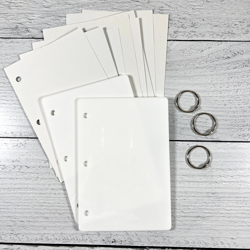 Acrylic Tall White Scrapbook Album by Artsy Albums
