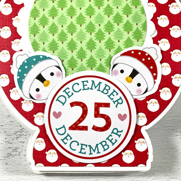 Family Christmas, Snow Globe Shaped Album Instructions, Digital Download