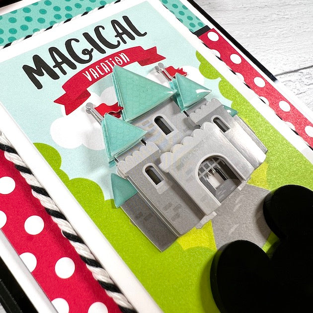 Disney themed scrapbook album with castle & Mickey mouse ears