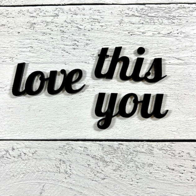 Love You or Love This Black Acrylic Title By Artsy Albums