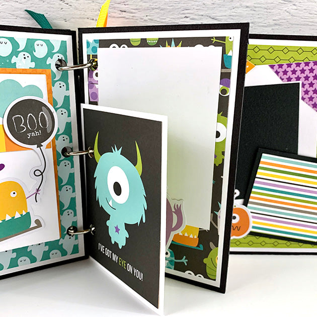 Halloween Monsters Scrapbook Album Page Page Instructions