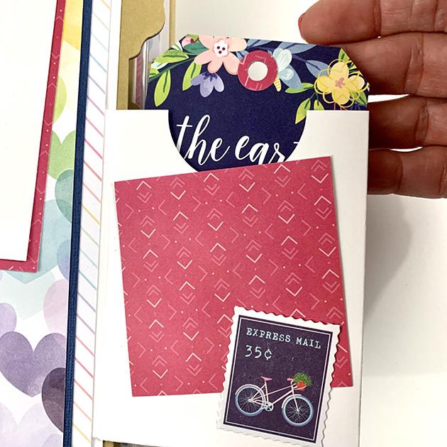 Everyday Magic Scrapbook Album page with a pocket and a tag