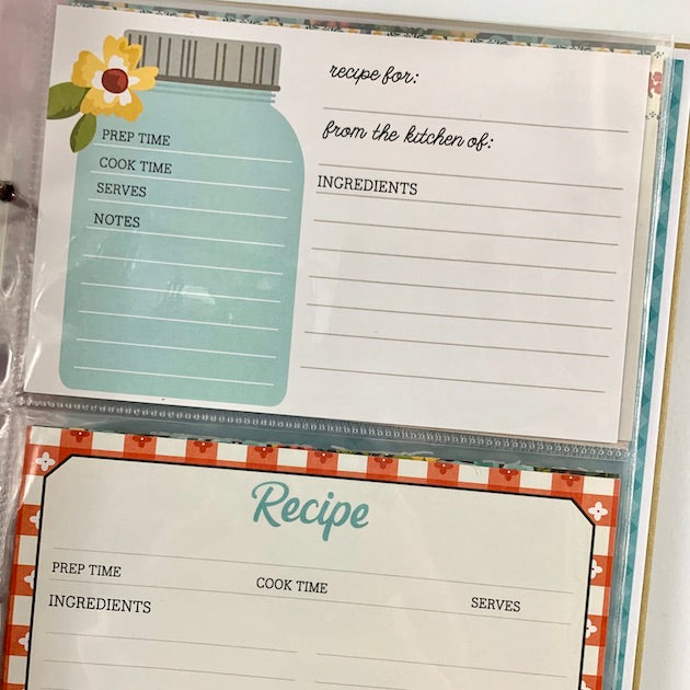 What's Cookin' Recipe Scrapbook Album with recipe cards