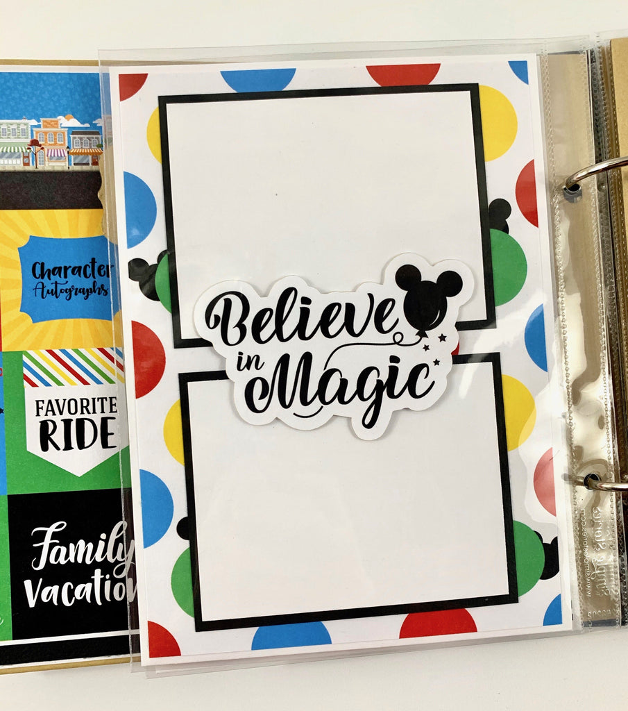 Our Magical Vacation Scrapbook Instructions ONLY