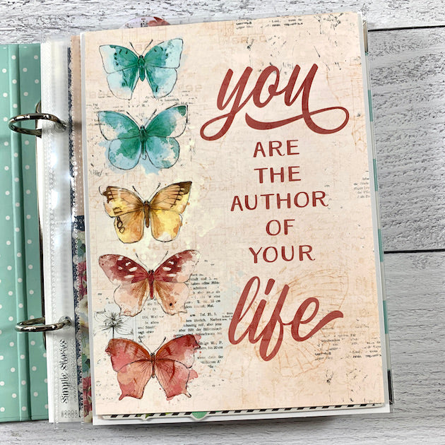 You Are Enough Scrapbook Album with gorgeous butterflies