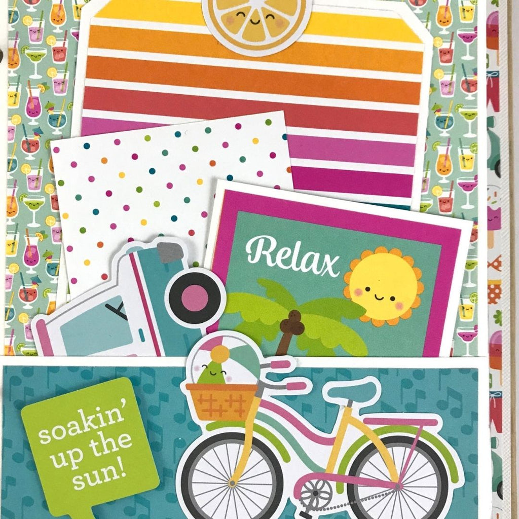 Sweet Summer Fun Scrapbook Album Instructions, Digital Download
