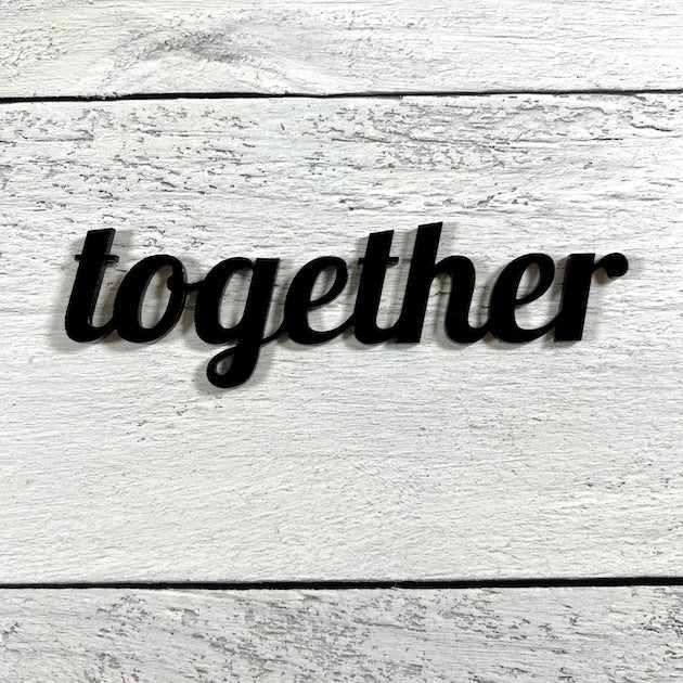 Acrylic Together title in black by Artsy Albums