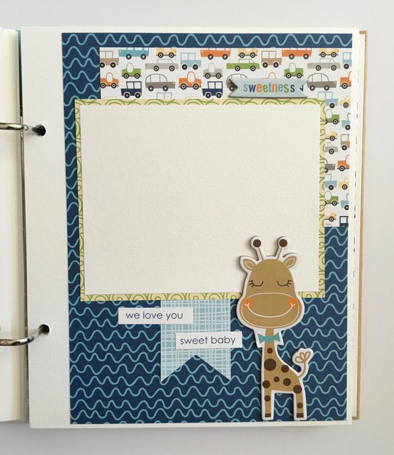Baby Boy Scrapbook Instructions ONLY
