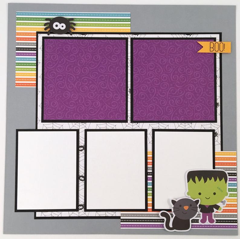 12x12 Halloween Layout Instructions ONLY