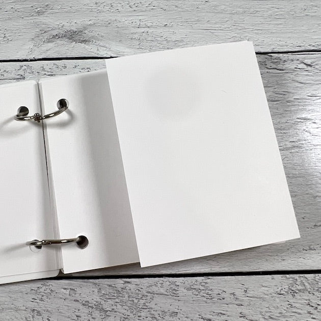 White Acrylic Mini Scrapbook Album with folding page