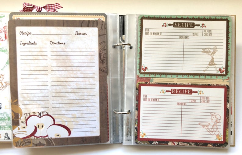 Family Recipes Scrapbook Instructions ONLY