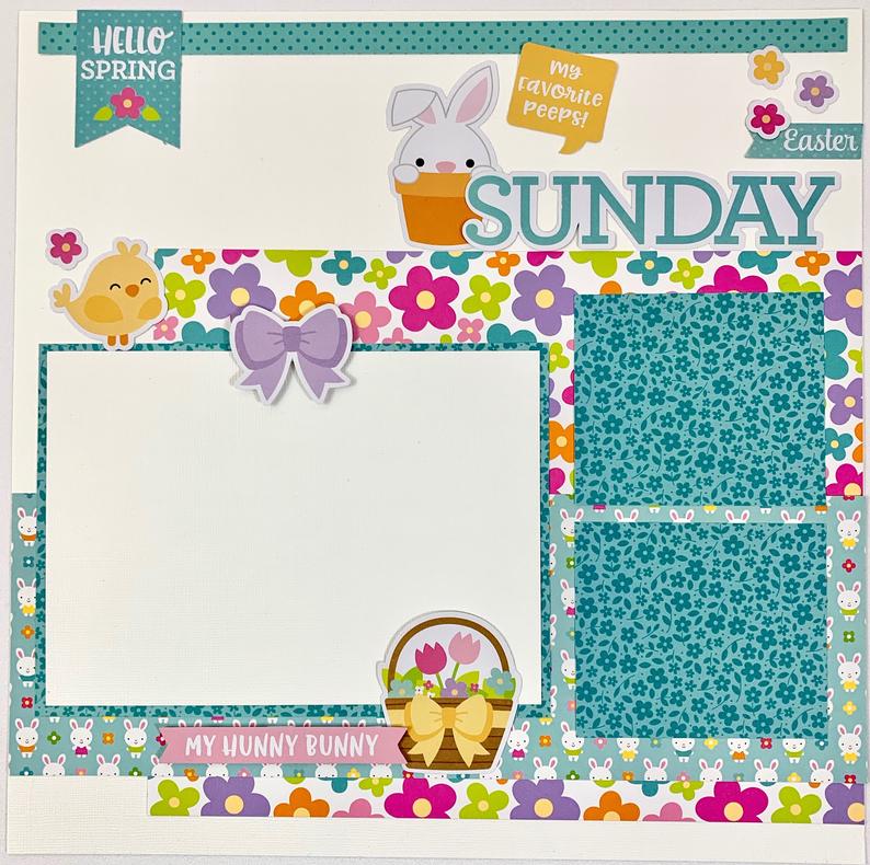 12x12 Easter Sunday Layout Instructions ONLY