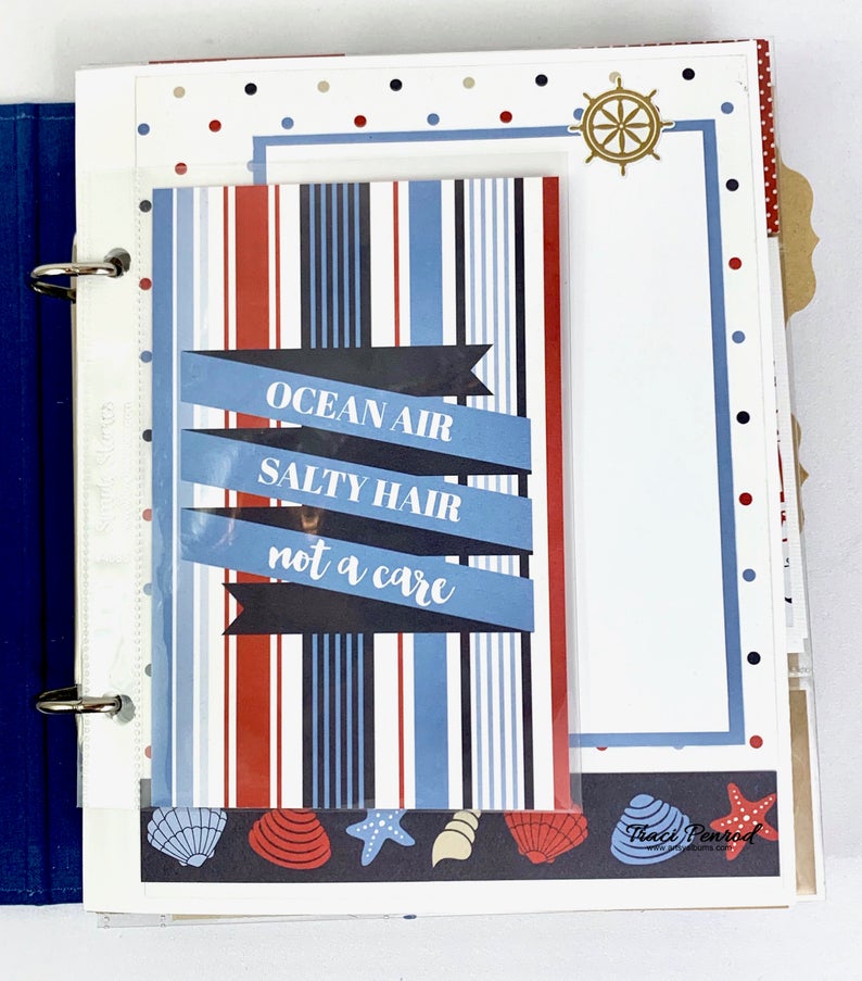 By the Sea Nautical Scrapbook Instructions ONLY