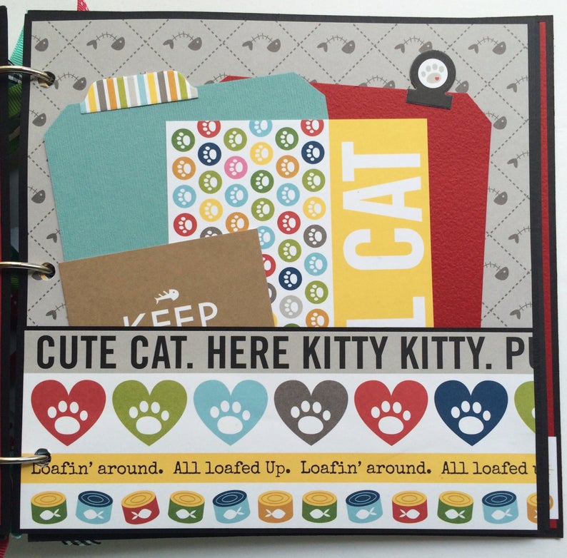 I Love My Cat Scrapbook Instructions ONLY