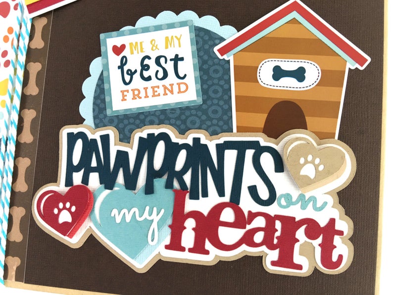 Paw Prints on My Heart Scrapbook Instructions ONLY