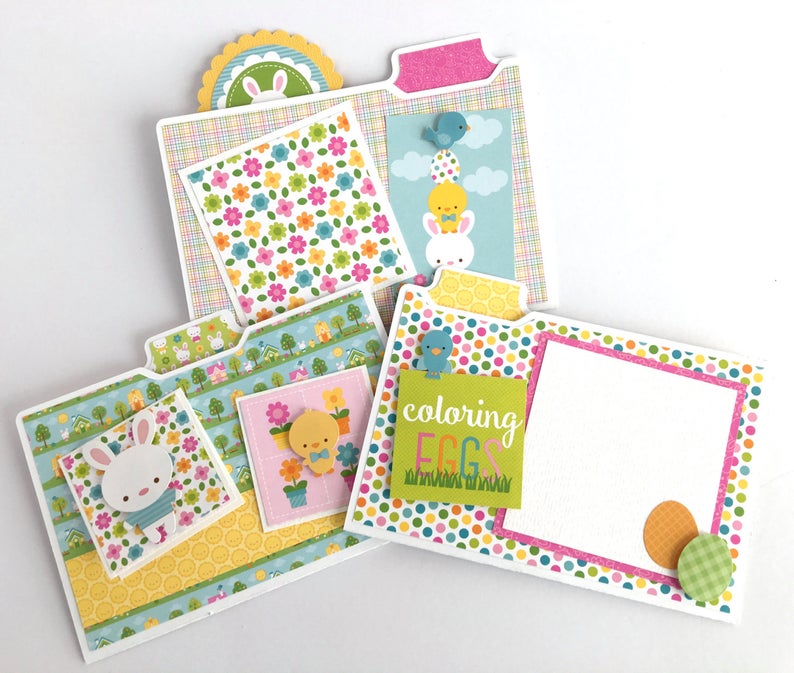 Easter Photo Crate Scrapbook Instructions ONLY