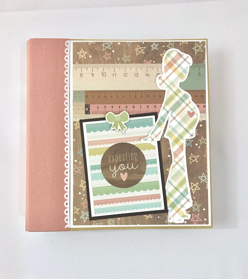 Pregnancy Scrapbook Mini Album for photos of the mom to be, nursery, or gifts