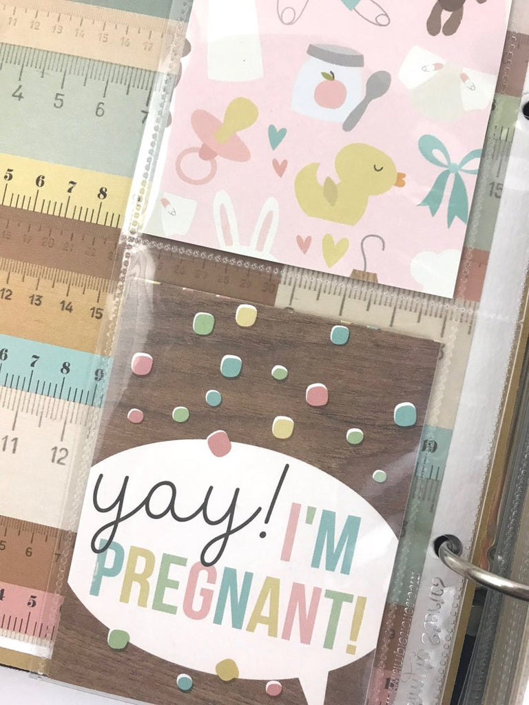 Pregnancy Scrapbook Album Page to document a new mom's pregnancy