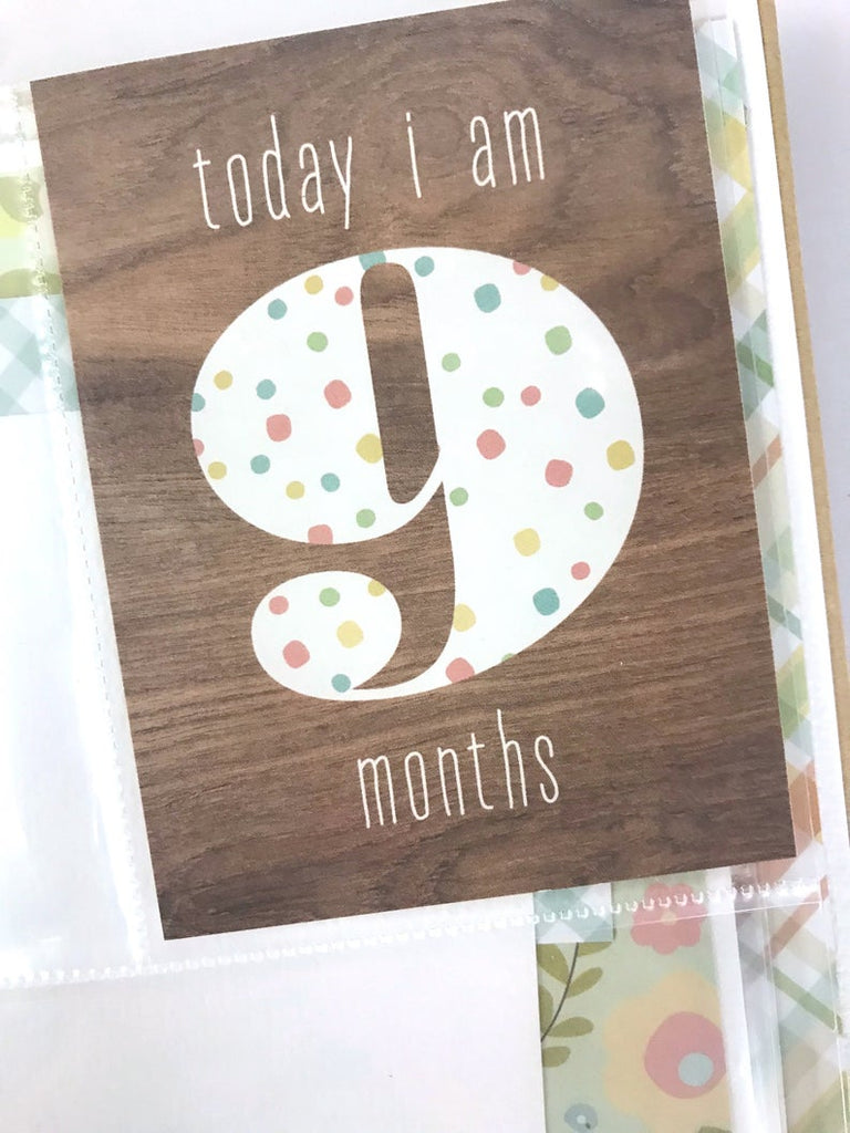 Pregnancy Scrapbook Album Page to document the 9 months